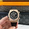 Super Clone Hublot Big Bang 42mm Rubber Strap Gold — side profile