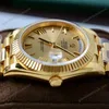 Super Clone Rolex Day-Date Roman Champagne Dial 228238 40 mm β on leather display