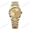 Super Clone Rolex Day-Date Champagne Diamond Dial 128238-0132 36 mm