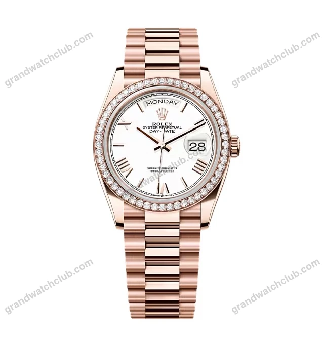 Super Clone Rolex Day-Date White Dial 128345rbr-0070 36 mm