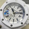 Super Clone Audemars Piguet Royal Oak Offshore Diver 15707CE 42mm White Dial Ceramic — case and bezel