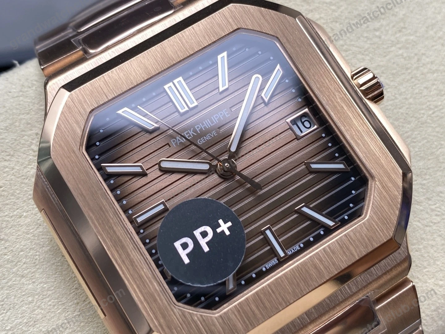 Super Clone Patek Philippe Cubitus 5821/1AR-001 45mm Chocolate Dial Rose Gold — view 11