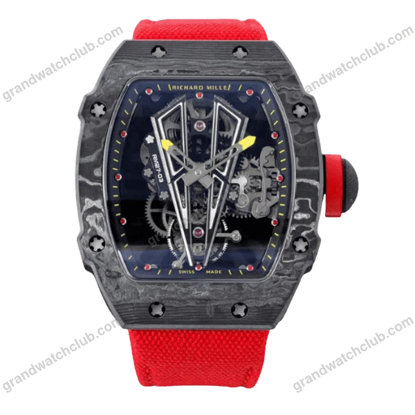 Super Clone Richard Mille RM 27-03 Richard Mille 42mm Carbon Đen 43gram