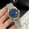 Super Clone Rolex Day-Date Blue Ombré Diamond Dial 128236-0005 36 mm — case and bezel
