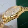 Super Clone Rolex Day-Date Roman Champagne Dial 228238 40 mm β movement / caseback view