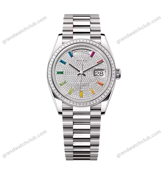 Super Clone Rolex Day-Date Diamond-Paved Dial 128399tbr-0005 36 mm