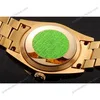 Super Clone Rolex Day-Date Gold Dial 1453954 37 mm — on leather display