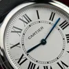 Super Clone Cartier 36mm Steel — movement / caseback view
