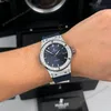 Super Clone Hublot Classic Fusion Diamonds Moissanite Pave 42mm Blue Dial – Customize Diamod — bracelet detail