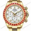 Super Clone Rolex Cosmograph Daytona Mother of Pearl Diamond Dial Orange Sapphire Bezel 116578SACO – Swiss SuperClone