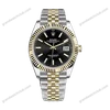 Super Clone Rolex Datejust Two Tone Black Dial