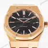 Super Clone Audemars Piguet Royal Oak Selfwinding 15400OR 41mm Black Dial Rose Gold – — side profile