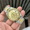 Super Clone Rolex Sky-Dweller Champagne Dial 336933 — case and bezel