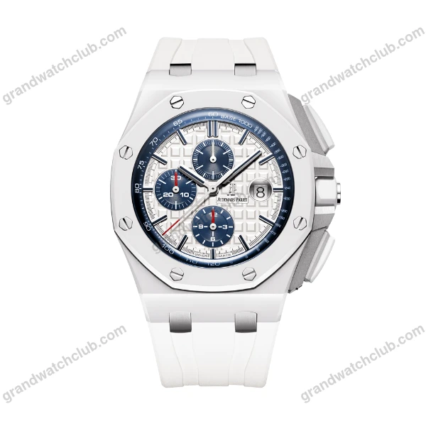 Super Clone Audemars Piguet Royal Oak Offshore Chronograph Ceramic 26402CB 44mm White Dial –