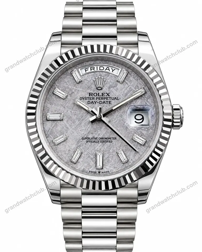 Super Clone Rolex Day-Date 40 Meteorite Diamond Dial 228239 President – Swiss SuperClone