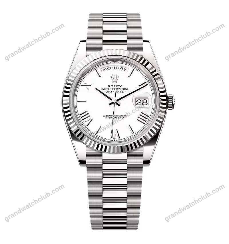 Super Clone Rolex Day-Date White Dial 228239-0046 40 mm