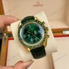 Super Clone Omega Speedmaster Moonwatch Professional 42mm 310.63.42.50.10.001 Green Dial Yellow Gold — dial close-up