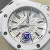 Super Clone Audemars Piguet Royal Oak Offshore Diver 15707CE 42mm White Dial Ceramic — clasp and links