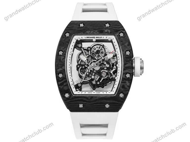 Super Clone Richard Mille RM 55 Richard Mille Black Bubba Watson 42mm Ceramic