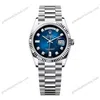 Super Clone Rolex Day-Date Blue Ombré Diamond Dial 128236-0005 36 mm