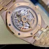 Super Clone Audemars Piguet Royal Oak “Jumbo” Extra-Thin 15207OR.OO.1240OR.01 39mm Black Dial Rose Gold – — clasp and links
