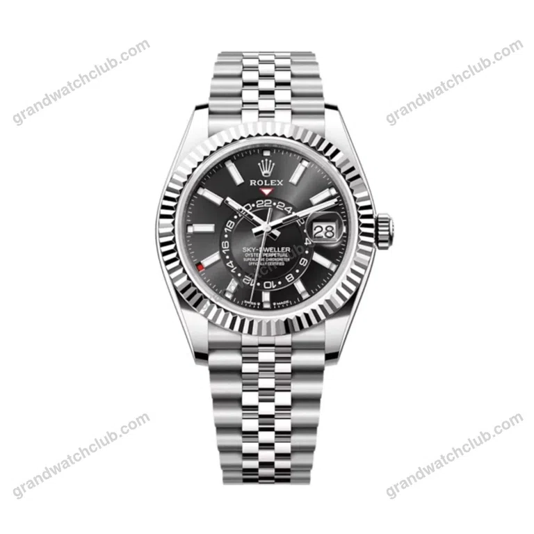 Super Clone Rolex Sky-Dweller Bright black Dial 336934 Jubilee