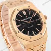 Super Clone Audemars Piguet Royal Oak Selfwinding 15400OR 41mm Black Dial Rose Gold – — case and bezel