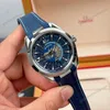 Super Clone Omega Seamaster Aqua Terra Worldtimer 43mm Blue Dial — case and bezel