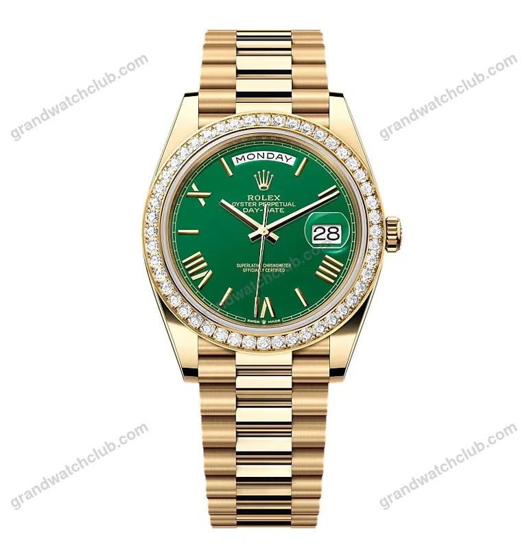 Super Clone Rolex Day-Date Green Dial 228348RBR-0040 40 mm