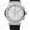 Super Clone Hublot Big Bang Silver White Diamond Bezel Rubber Strap