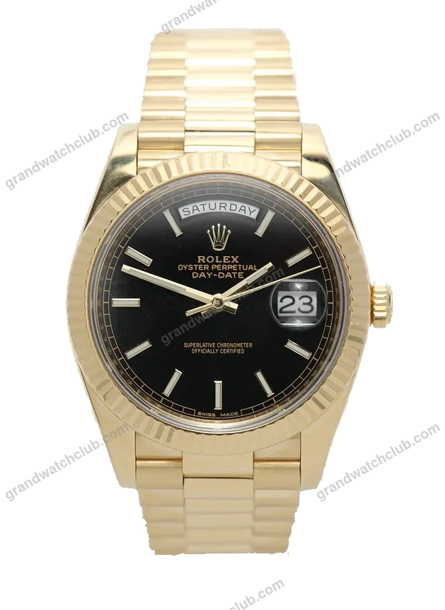 Super Clone Rolex Day-Date Black Dial 228238 40 mm