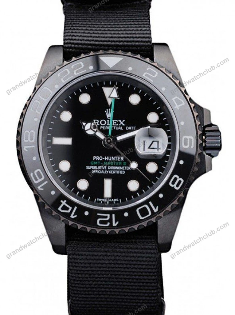 Super Clone Rolex GMT-Master II Black Dial REP016827