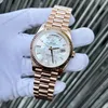 Super Clone Rolex Day-Date White Mother-of-Pearl Diamond Dial 128235-0078 36 mm — view 10