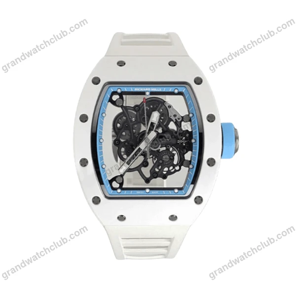 Super Clone Richard Mille RM 55 Richard Mille BLUE 42mm Ceramic