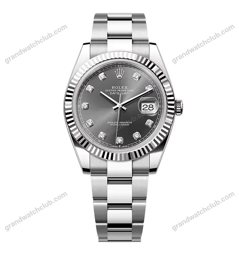 Super Clone Rolex Datejust Slate Diamond Dial 126334-0005 41 mm