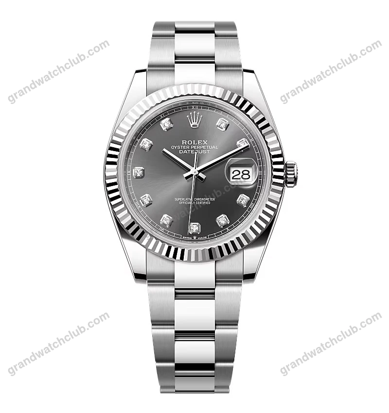 Super Clone Rolex Datejust Slate Diamond Dial 126334-0005 41 mm