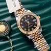 Super Clone Rolex Datejust Black Diamond Dial 126231-0019 36 mm — case and bezel
