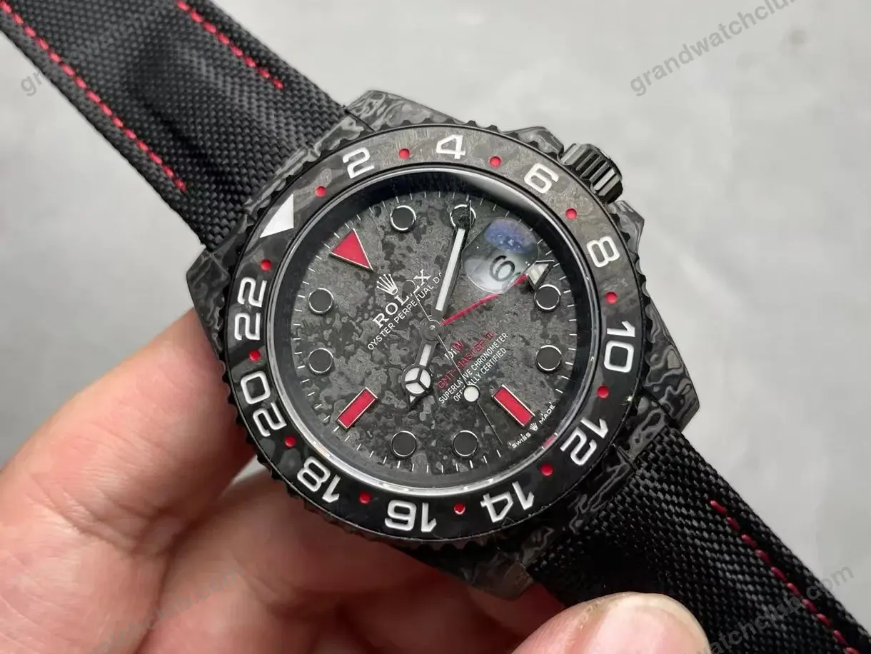 Super Clone Rolex GMT-Master II DIW Carbon Red Accent 126710 – Swiss SuperClone - photo 8