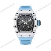 Super Clone Richard Mille RM 35-01 Richard Mille Rafa Cacbon NTPT Blue Strap 42mm