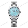 Super Clone Rolex Day-Date Turquoise Diamond Dial 128236-0011 36 mm