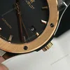Super Clone Hublot Classic Fusion 42mm Leather Strap Titanium — side profile