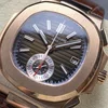 Super Clone Patek Philippe Nautilus 5980R-001 40.5mm Chronograph Rose Gold — case and bezel