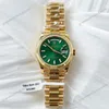 Super Clone Rolex Day-Date Bright Green Diamond Dial 128238-0130 36 mm — dial close-up