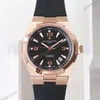 Super Clone Vacheron Constantin Overseas Rose Gold Black Dial Number Roman 42mm — clasp and links