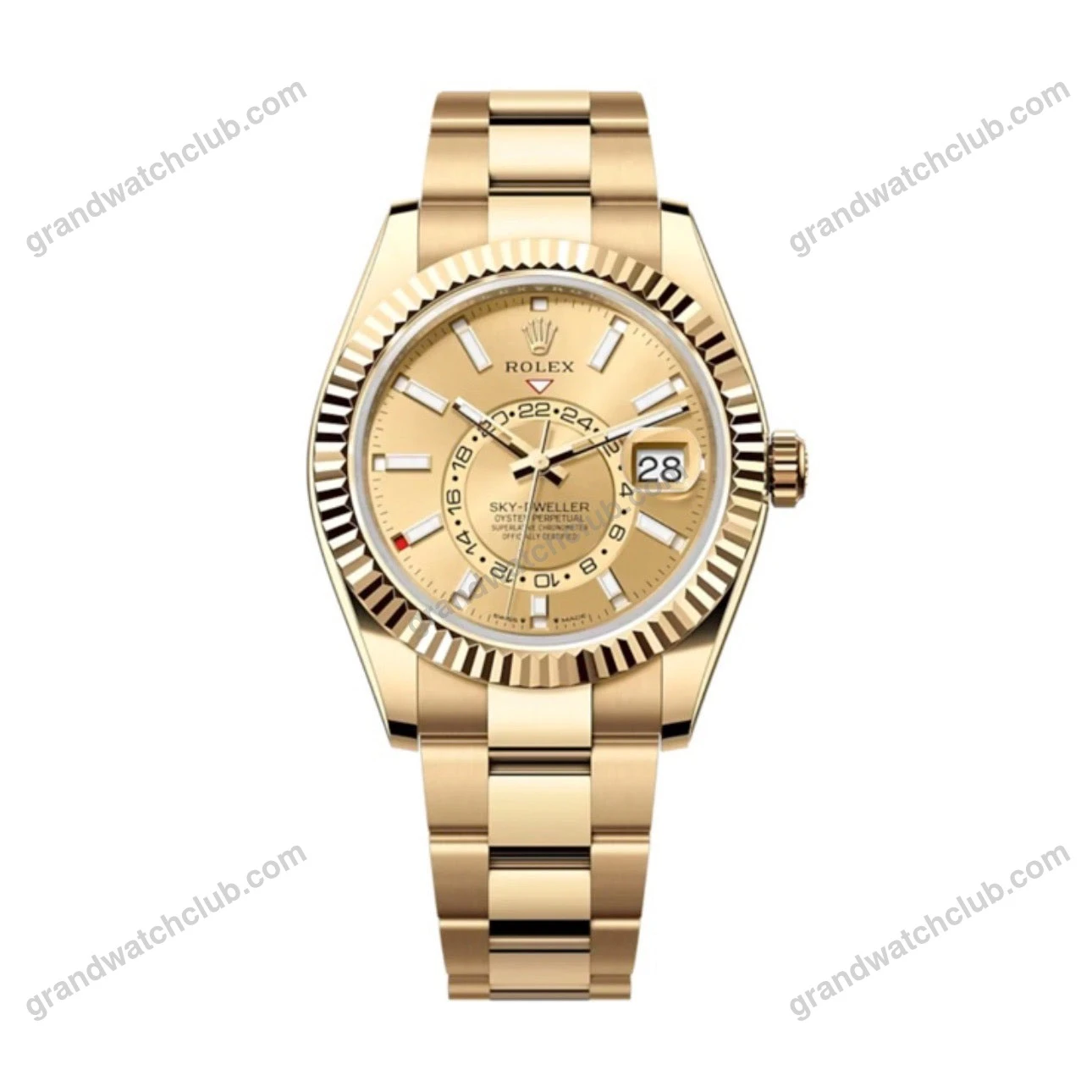 Super Clone Rolex Sky-Dweller Champagne Dial 336938