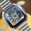 Super Clone Cartier Santos Large Skeleton WHSA0026 39mm — dial close-up