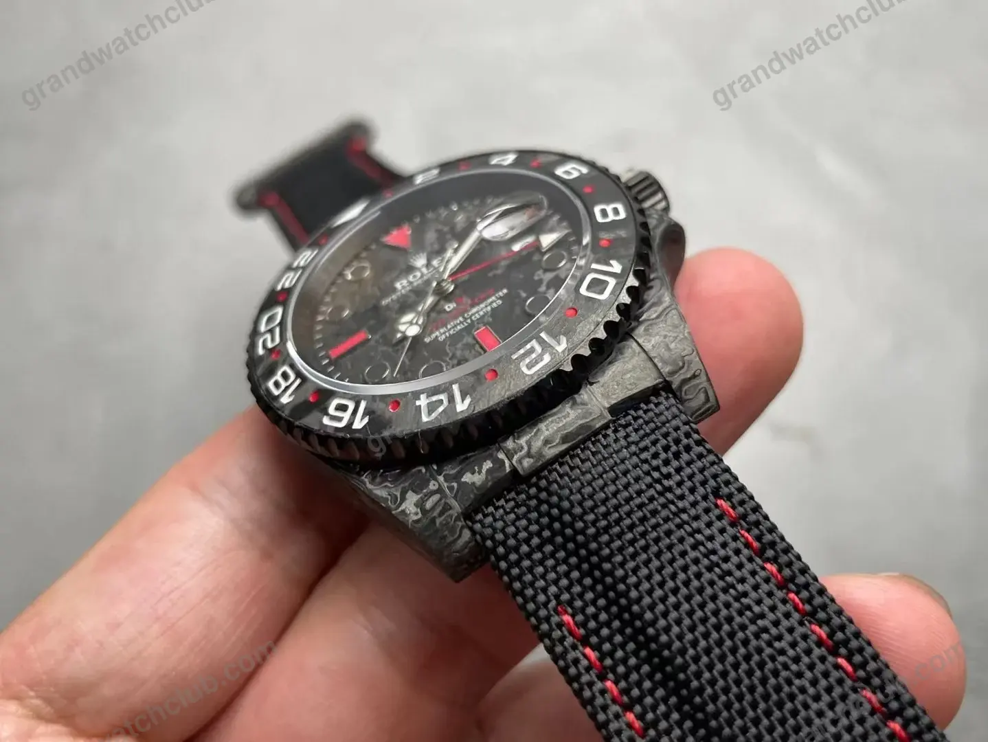 Super Clone Rolex GMT-Master II DIW Carbon Red Accent 126710 – Swiss SuperClone - photo 7