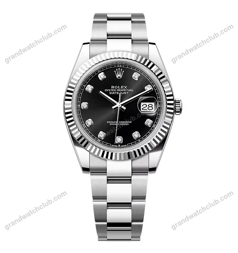 Super Clone Rolex Datejust Black Diamond Dial 126334-0011 41 mm