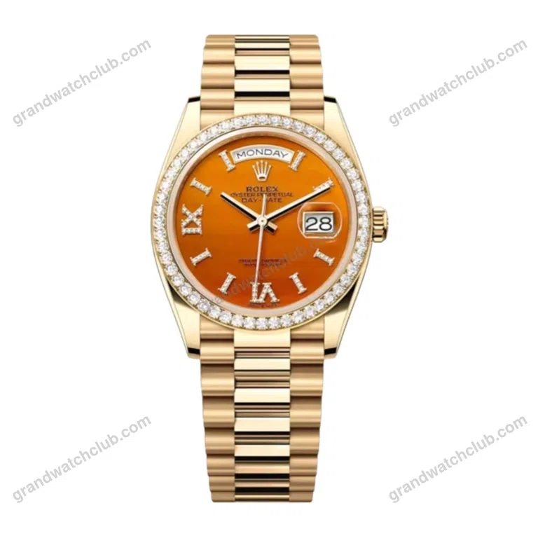 Super Clone Rolex Day-Date Carnelian Dial 128348RBR 36 mm