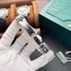 Super Clone Rolex Datejust Black Diamond Dial 126334-0012 41 mm — on leather display